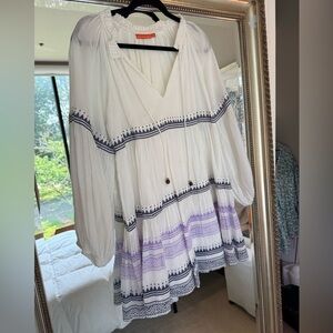 Oliphant White and Purple Mini Dress